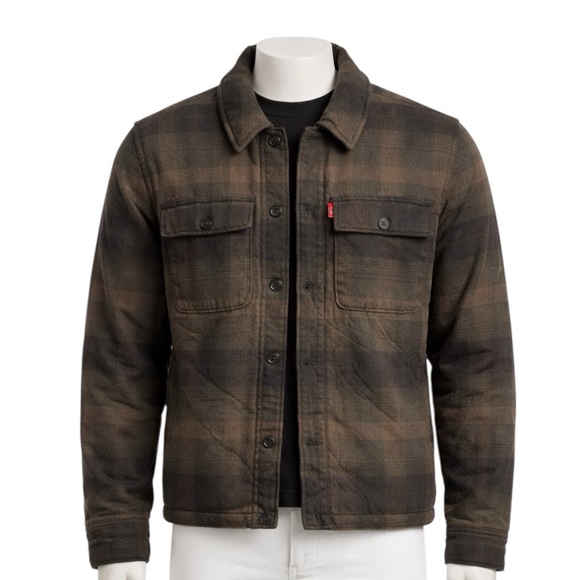 Levi’s Quilted Plaid Shacket Overshirt Jacket | Workwear Utility | Size S - Picture 3 of 8